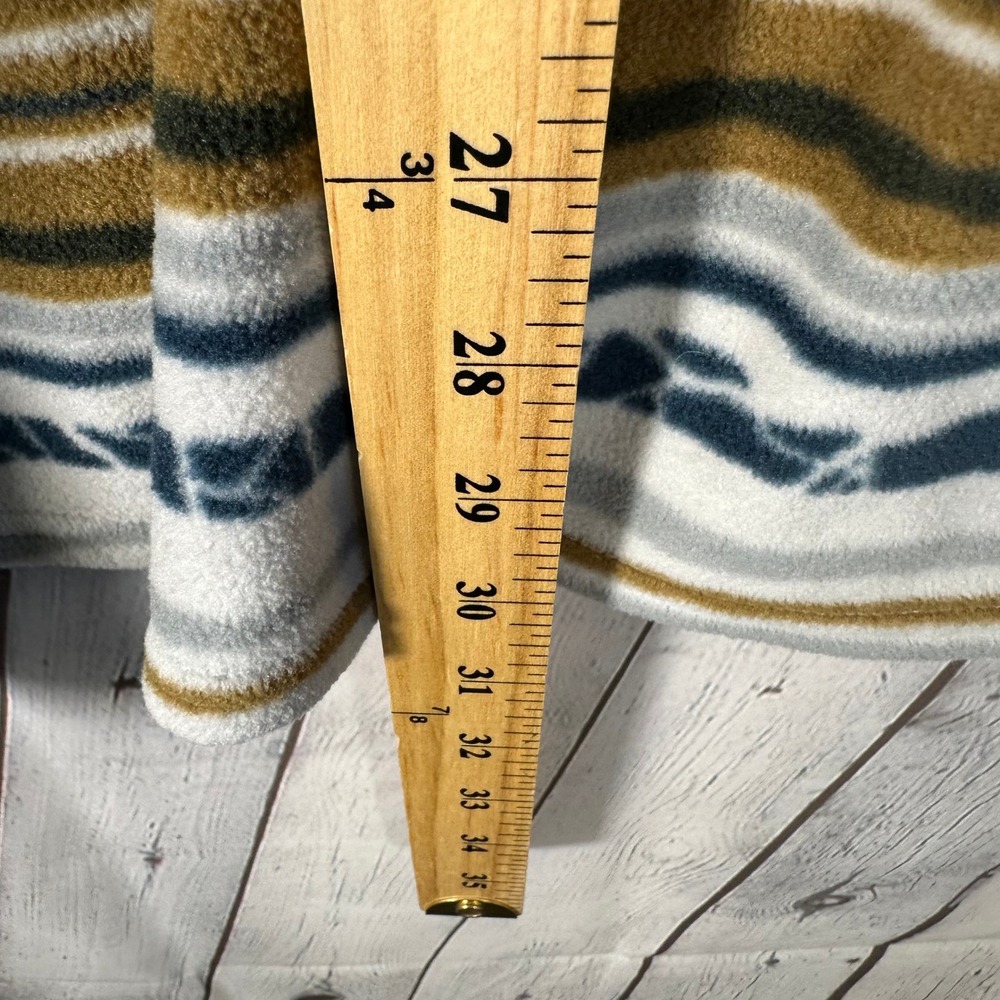 Eddie Bauer Chutes Microfleece Mens Xl Fleece Button Up Shirt Striped View 5